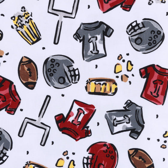Future Draft Picks Long Pajamas - Crimson Grey - Magnolia BabyLong Pajamas