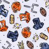 Future Draft Picks Long Pajamas - Navy Orange - Magnolia BabyLong Pajamas