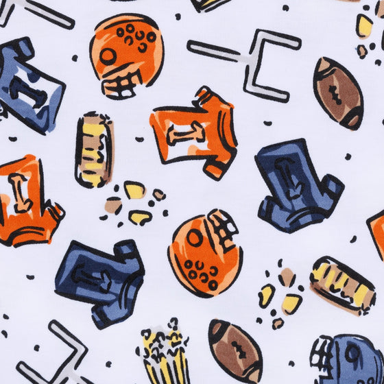 Future Draft Picks Long Pajamas - Navy Orange - Magnolia BabyLong Pajamas