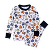 Future Draft Picks Long Pajamas - Navy Orange - Magnolia BabyLong Pajamas