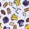 Future Draft Picks Long Pajamas - Purple Gold - Magnolia BabyLong Pajamas