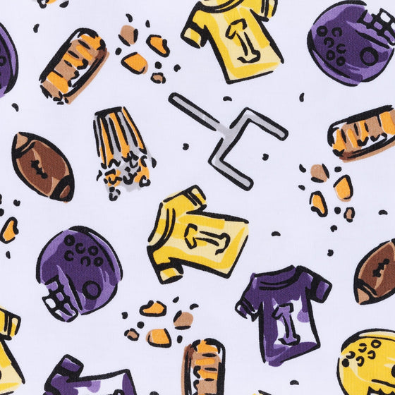 Future Draft Picks Long Pajamas - Purple Gold - Magnolia BabyLong Pajamas