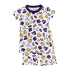 Future Draft Picks Short Pajamas - Purple Gold - Magnolia BabyShort Pajamas