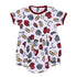 Future Draft Picks Short Sleeve Bubble - Crimson Grey - Magnolia BabyBubble
