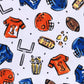 Future Draft Picks Short Sleeve Bubble - Orange Blue - Magnolia BabyBubble