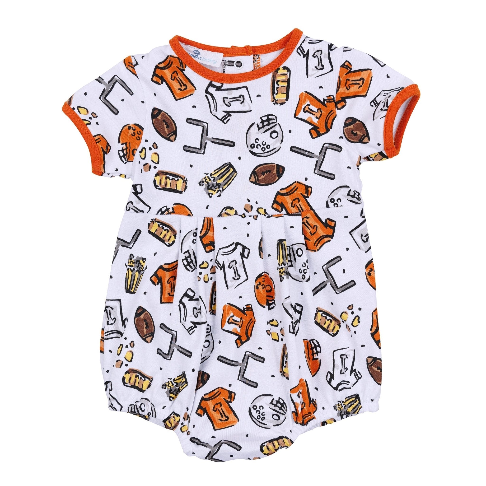 Future Draft Picks Short Sleeve Bubble - Orange White - Magnolia BabyBubble