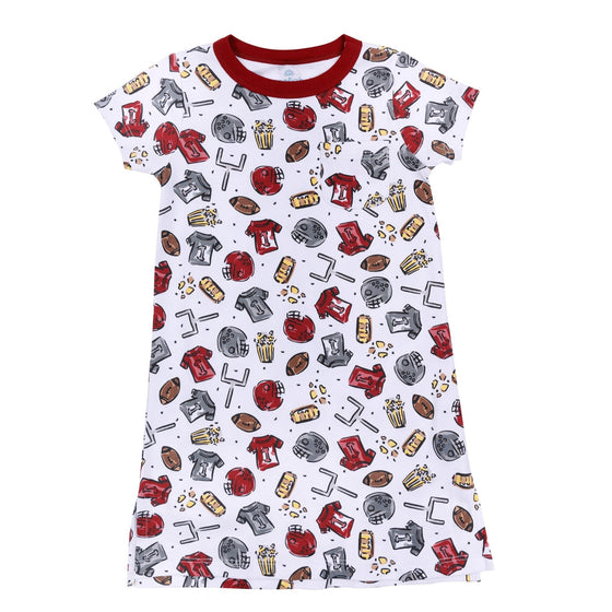 Future Draft Picks Short Sleeve Nightdress - Crimson Grey - Magnolia BabyNightdress