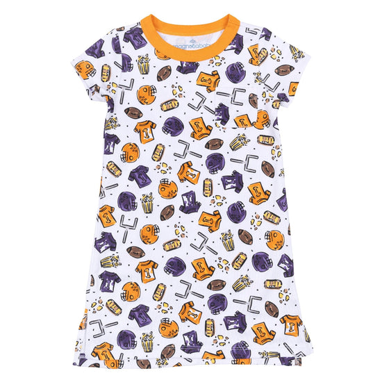 Future Draft Picks Short Sleeve Nightdress - Orange Purple - Magnolia BabyNightdress
