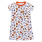 Future Draft Picks Short Sleeve Nightdress - Orange White - Magnolia BabyNightdress