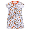 Future Draft Picks Short Sleeve Nightdress - Orange White - Magnolia BabyNightdress