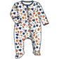 Future Draft Picks Zip Footie - Navy Orange - Magnolia BabyFootie