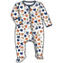 Future Draft Picks Zip Footie - Navy Orange - Magnolia BabyFootie