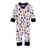 Future Draft Picks Zip Pajamas - Navy Orange - Magnolia BabyZipper Pajamas
