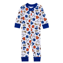  Future Draft Picks Zip Pajamas - Orange Blue - Magnolia BabyZipper Pajamas