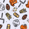 Future Draft Picks Zip Pajamas - Orange White - Magnolia BabyZipper Pajamas