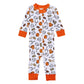 Future Draft Picks Zip Pajamas - Orange White - Magnolia BabyZipper Pajamas