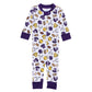 Future Draft Picks Zip Pajamas - Purple Gold - Magnolia BabyZipper Pajamas