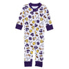 Future Draft Picks Zip Pajamas - Purple Gold - Magnolia BabyZipper Pajamas