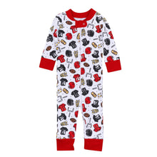  Future Draft Picks Zip Pajamas - Red Black - Magnolia BabyZipper Pajamas