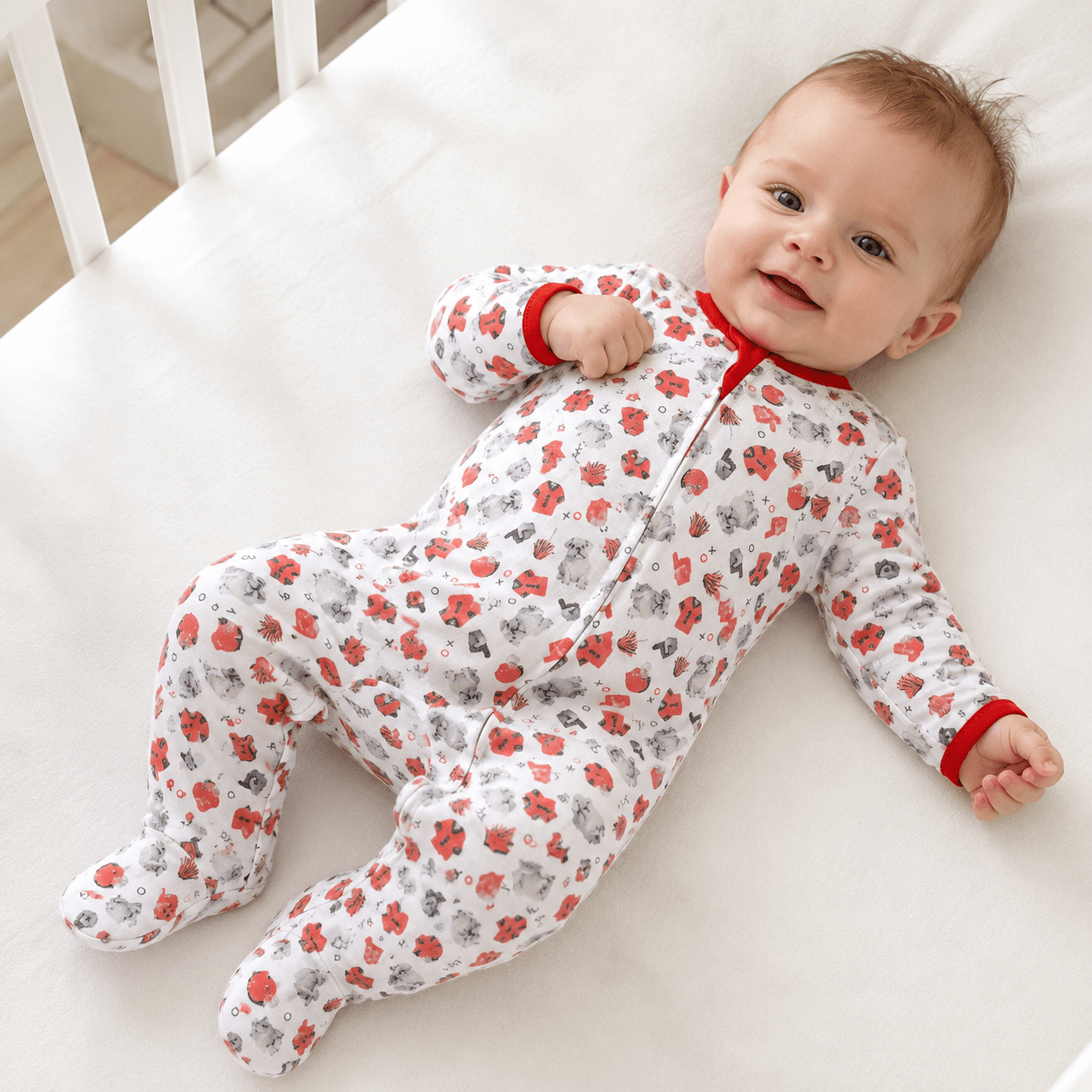 Magnolia Baby_Gameday Dawgs Print Zip Footie_1