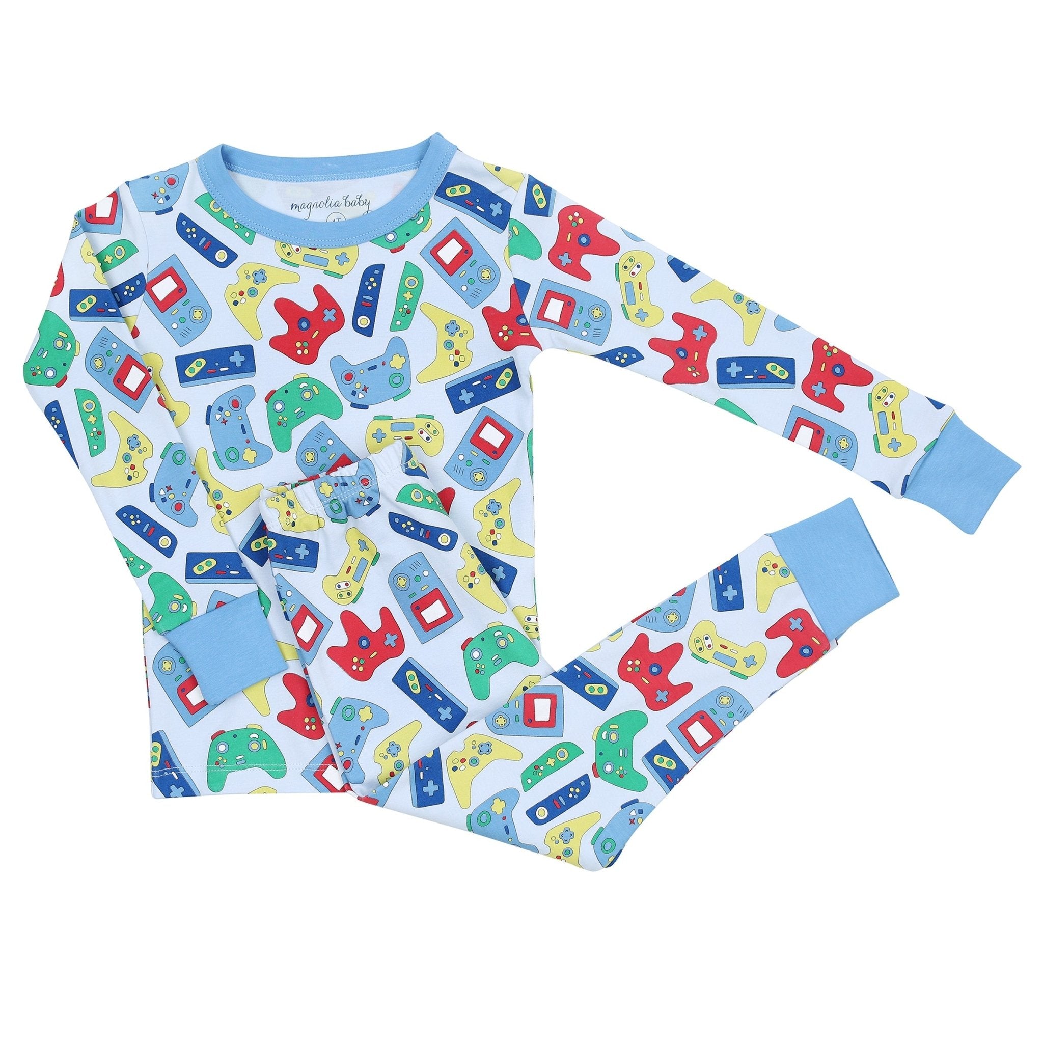Gamer Long Pajamas - Blue - Magnolia BabyLong Pajamas