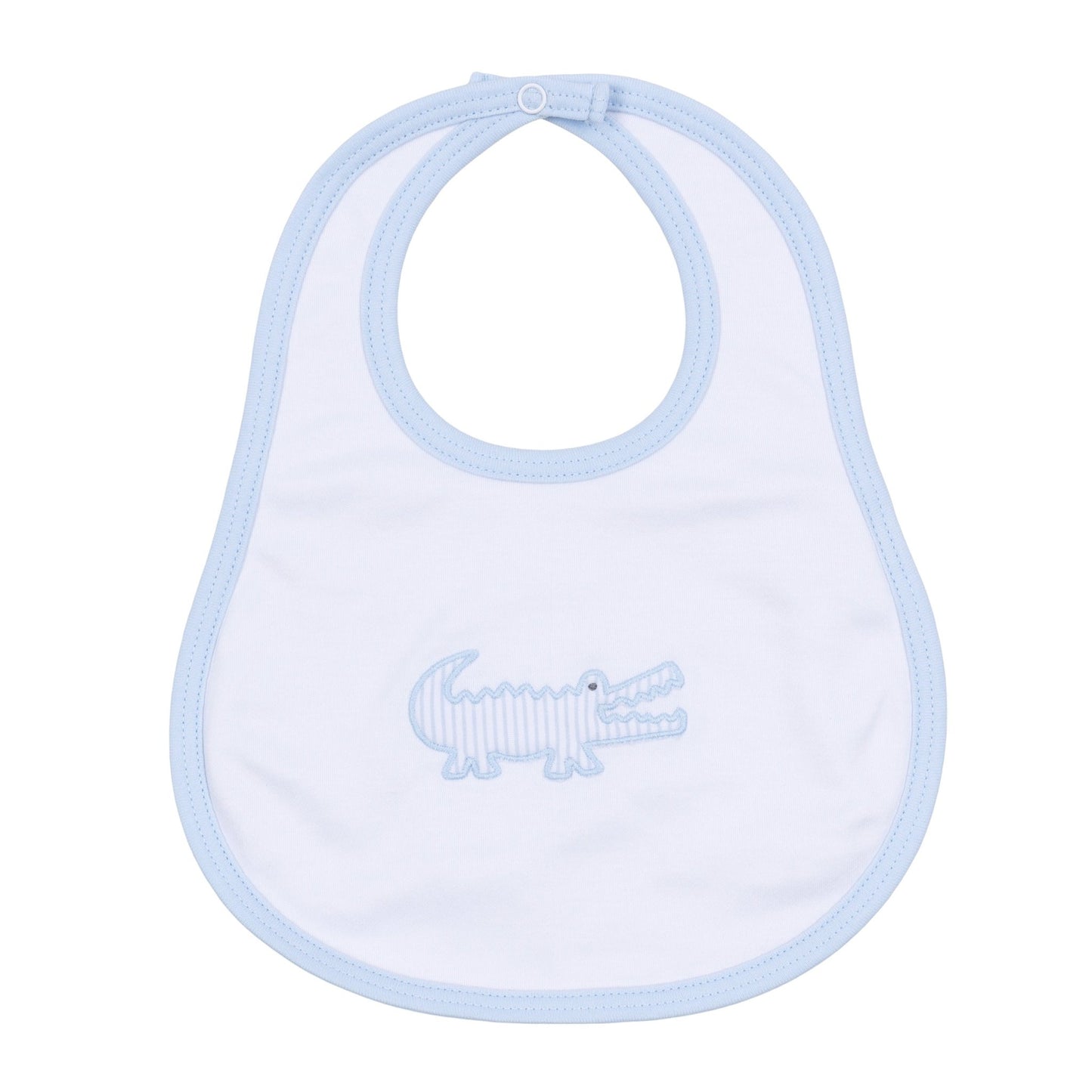 Gator Applique Bib - Light Blue - Magnolia BabyBib