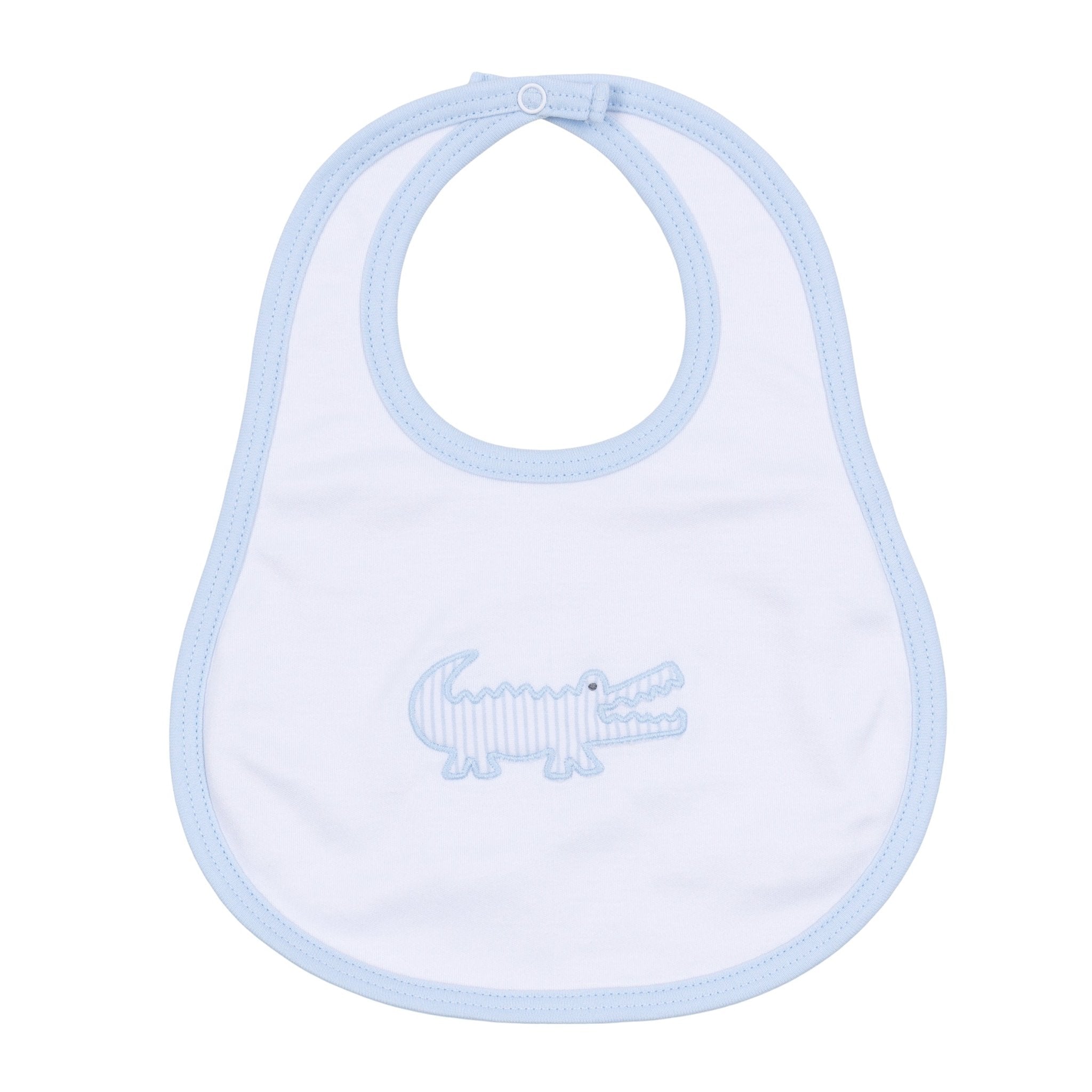 Gator Applique Bib - Light Blue - Magnolia BabyBib