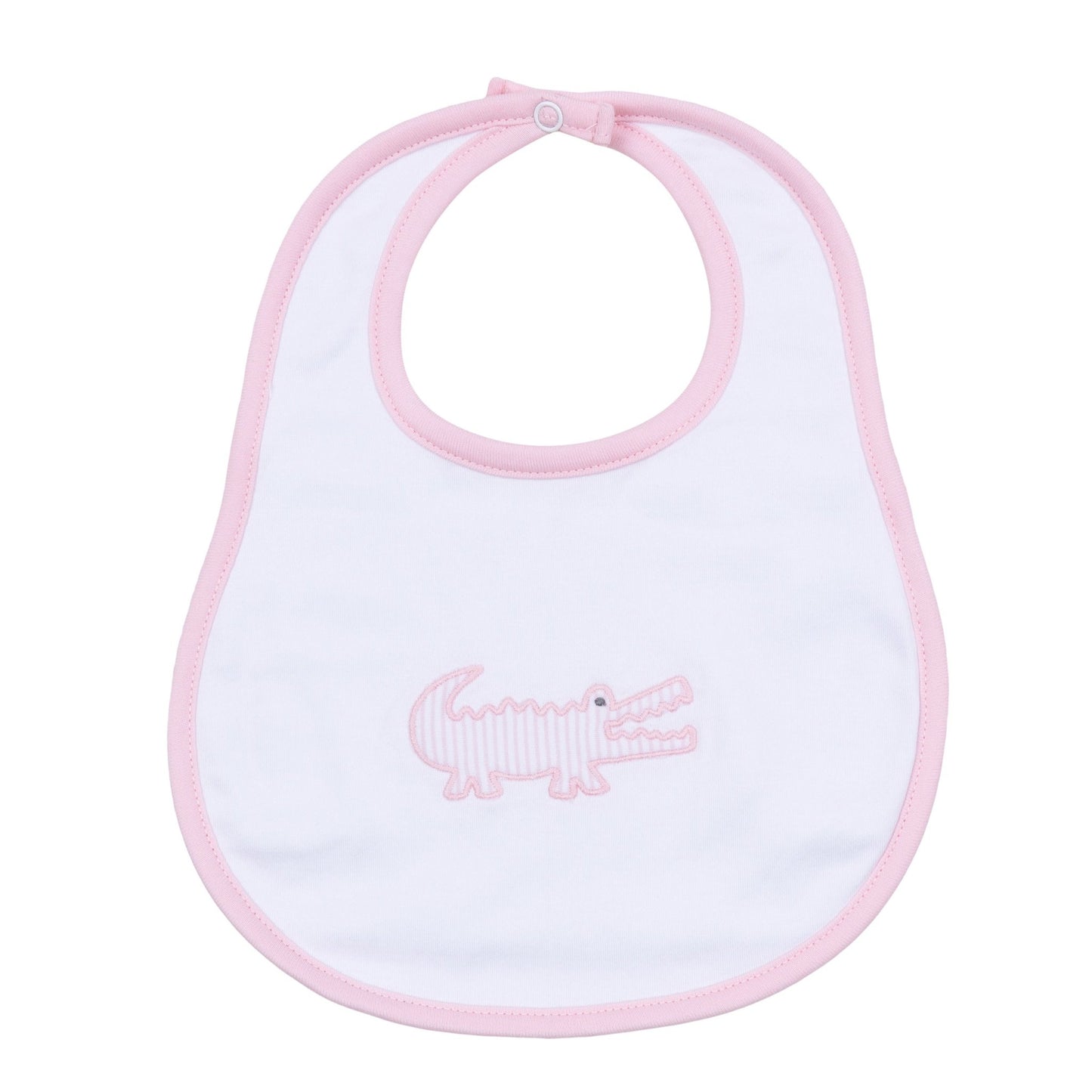 Gator Applique Bib - Pink - Magnolia BabyBib