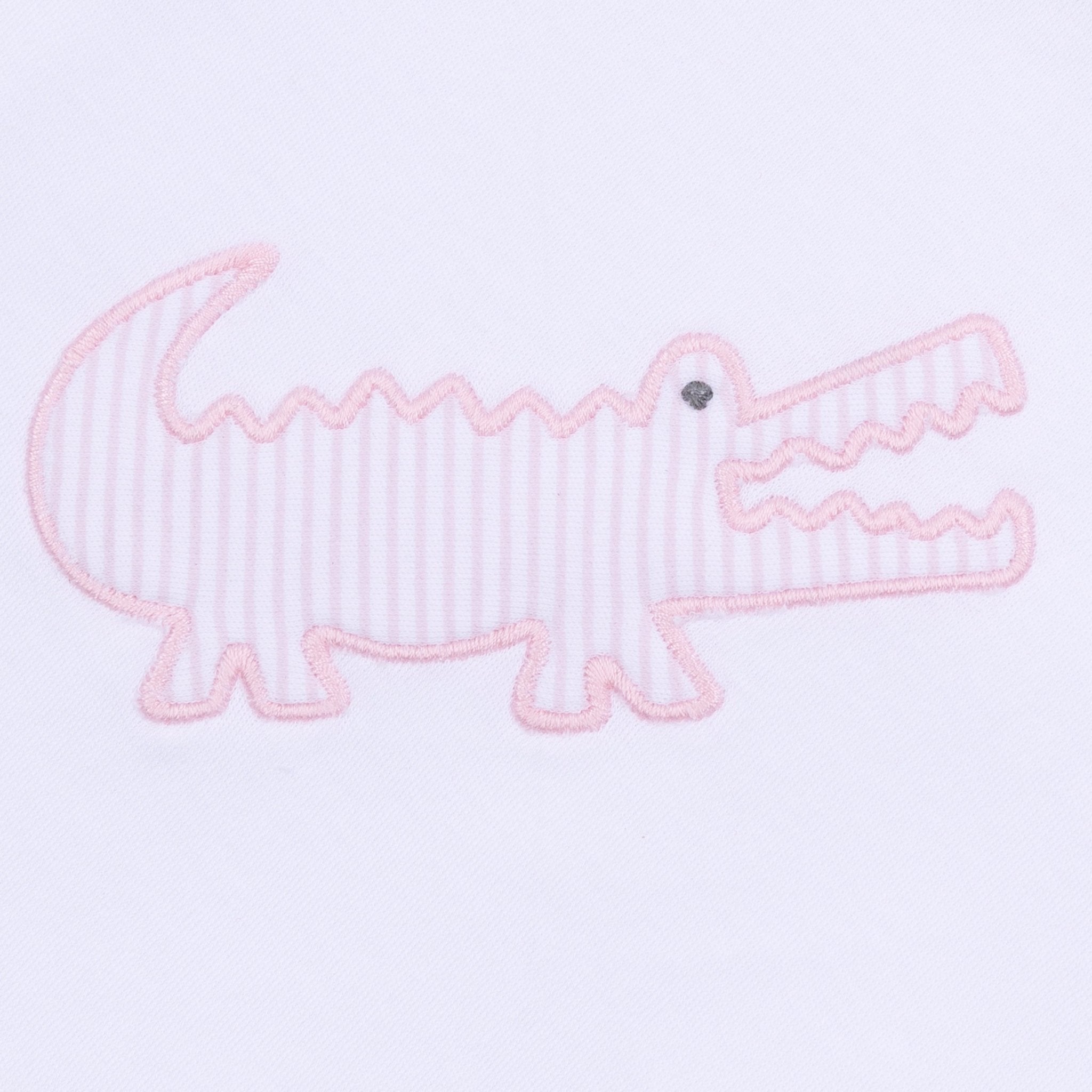 Gator Applique Bib - Pink - Magnolia BabyBib