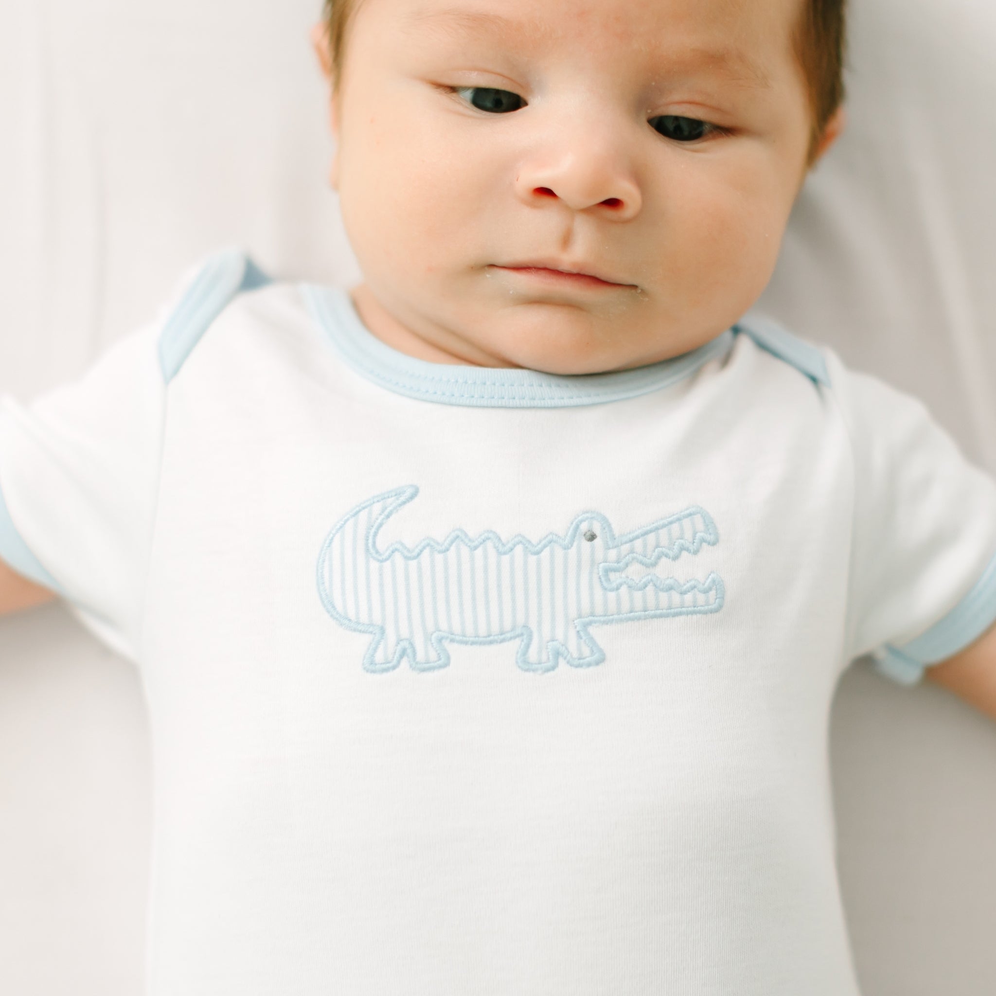 Gator Applique Bodysuit - Light Blue - Magnolia BabyBodysuit