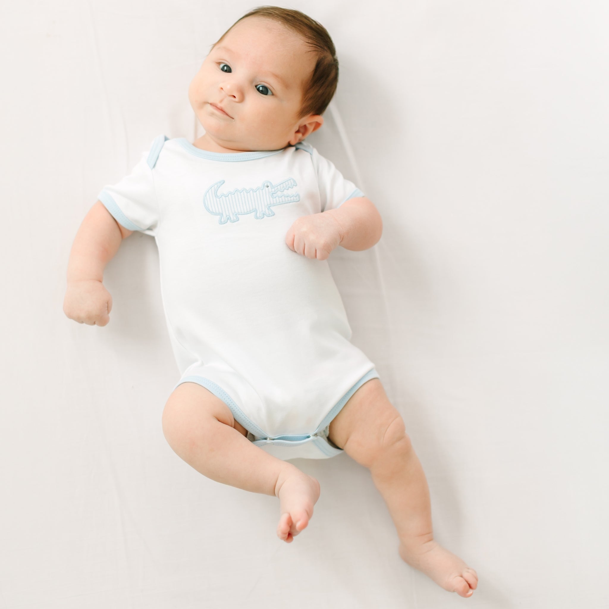 Gator Applique Bodysuit - Light Blue - Magnolia BabyBodysuit