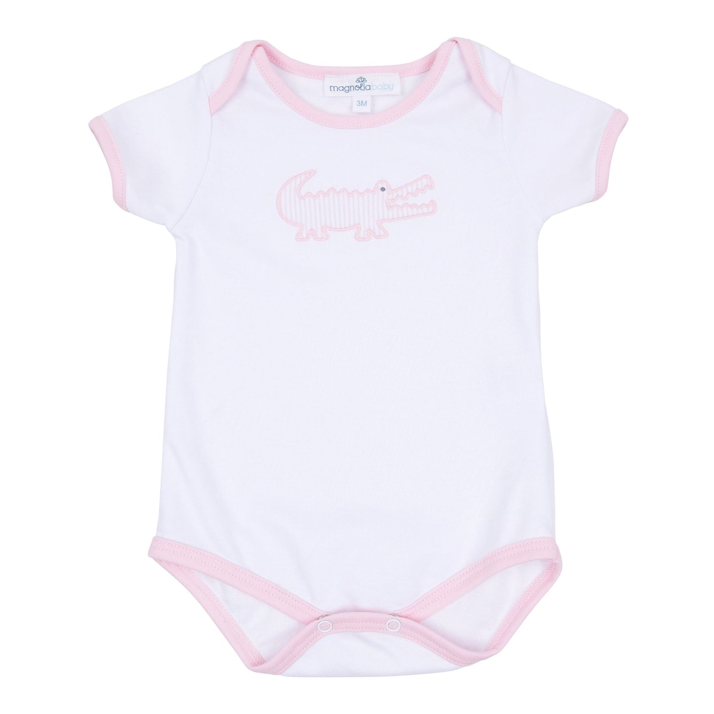Gator Applique Bodysuit - Pink - Magnolia BabyBodysuit