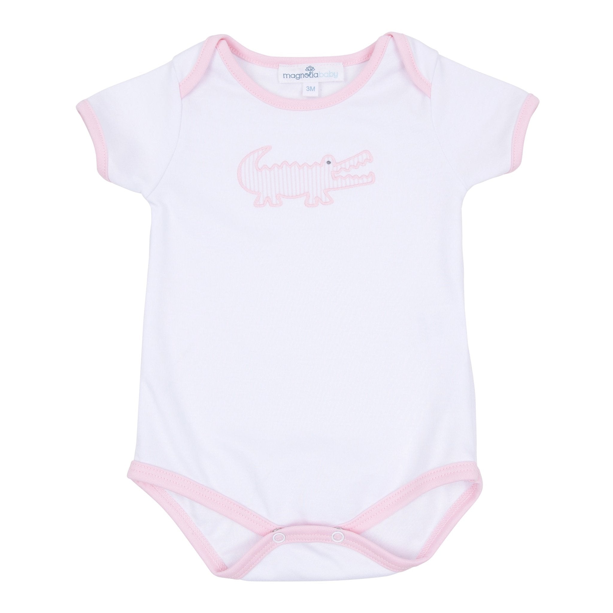 Gator Applique Bodysuit - Pink - Magnolia BabyBodysuit