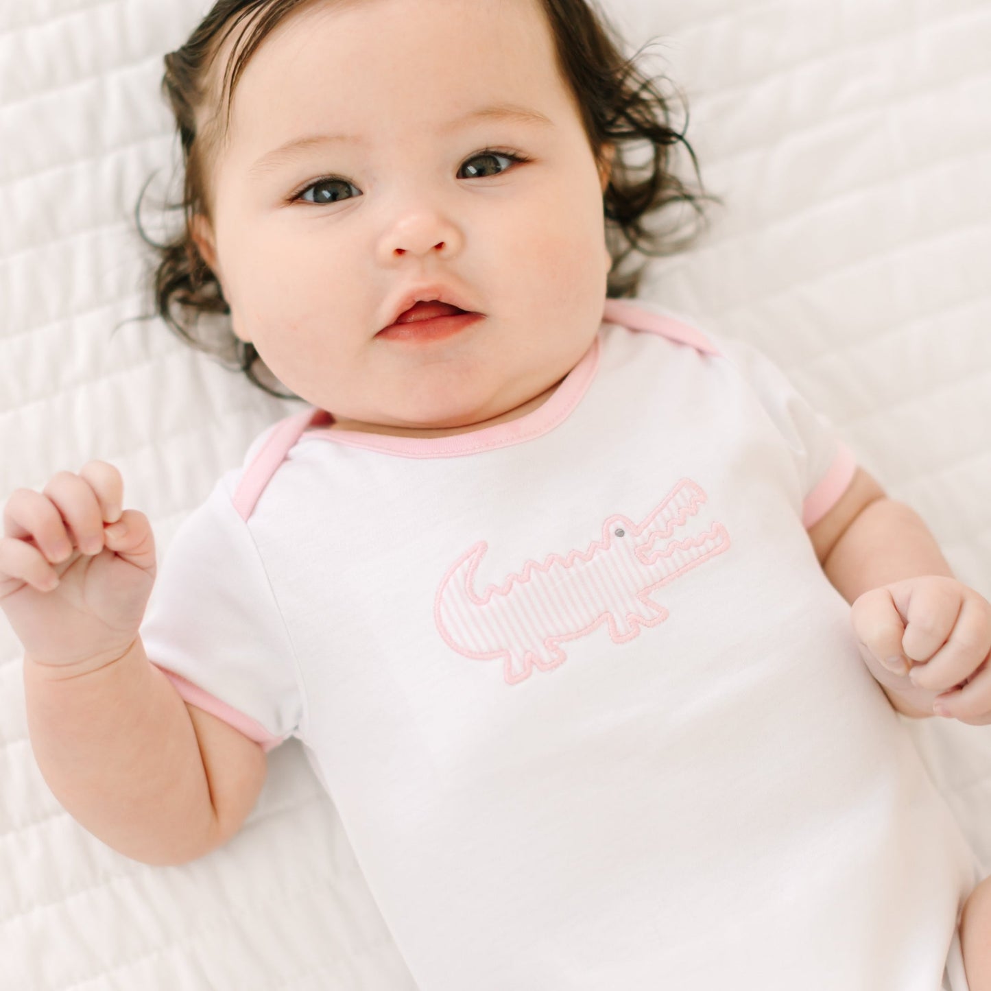Gator Applique Bodysuit - Pink - Magnolia BabyBodysuit