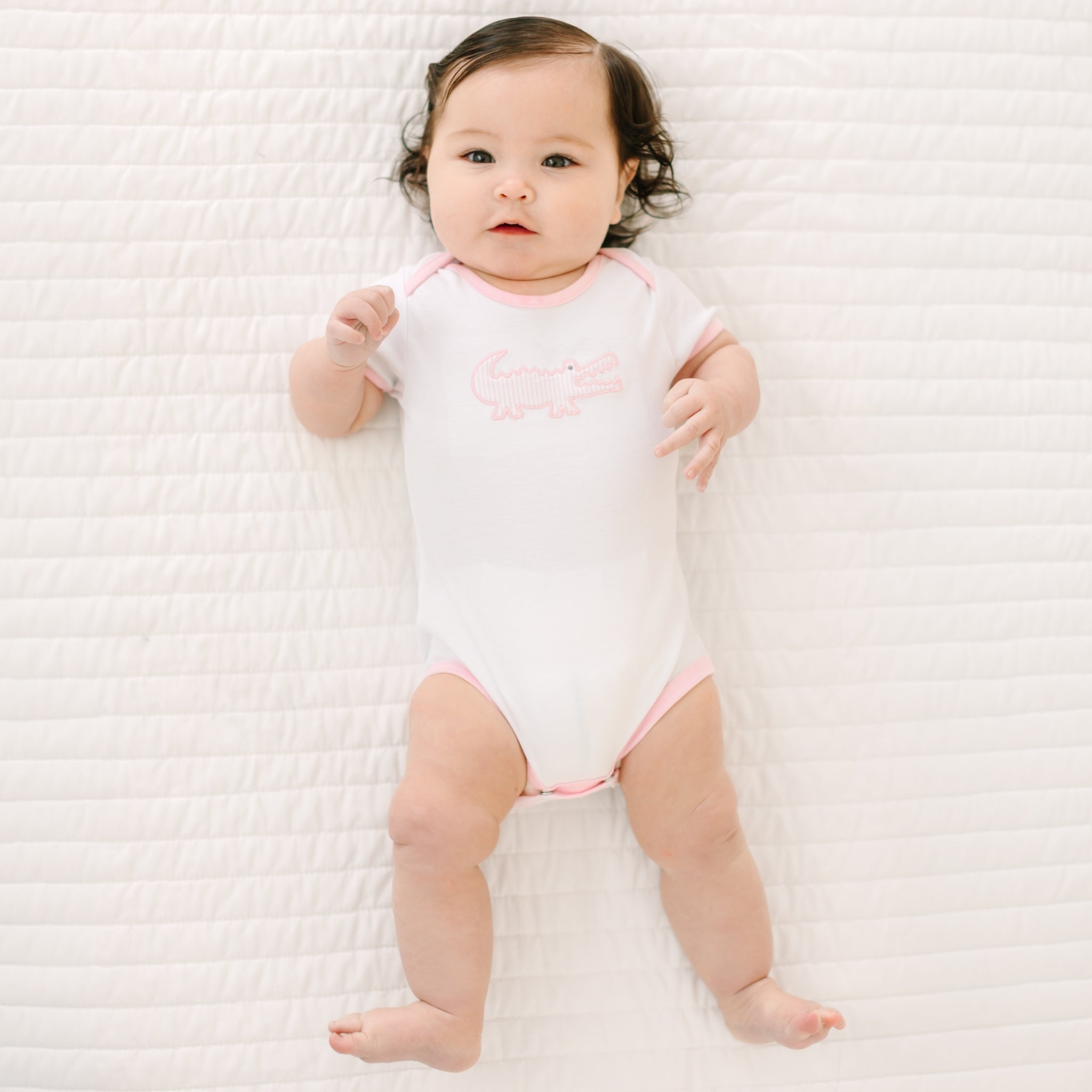Gator Applique Bodysuit - Pink - Magnolia BabyBodysuit