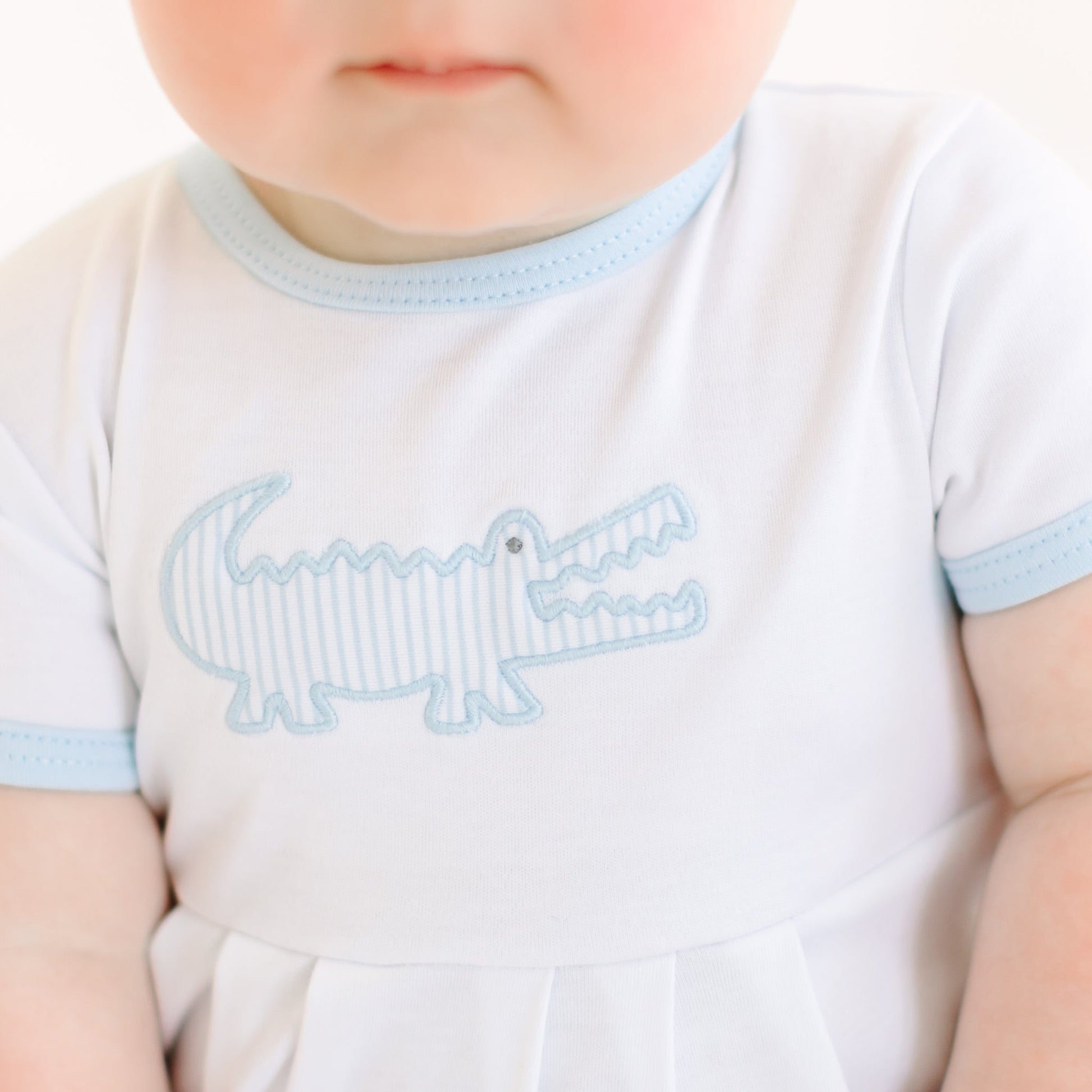 Gator Applique Bubble - Light Blue - Magnolia BabyBubble