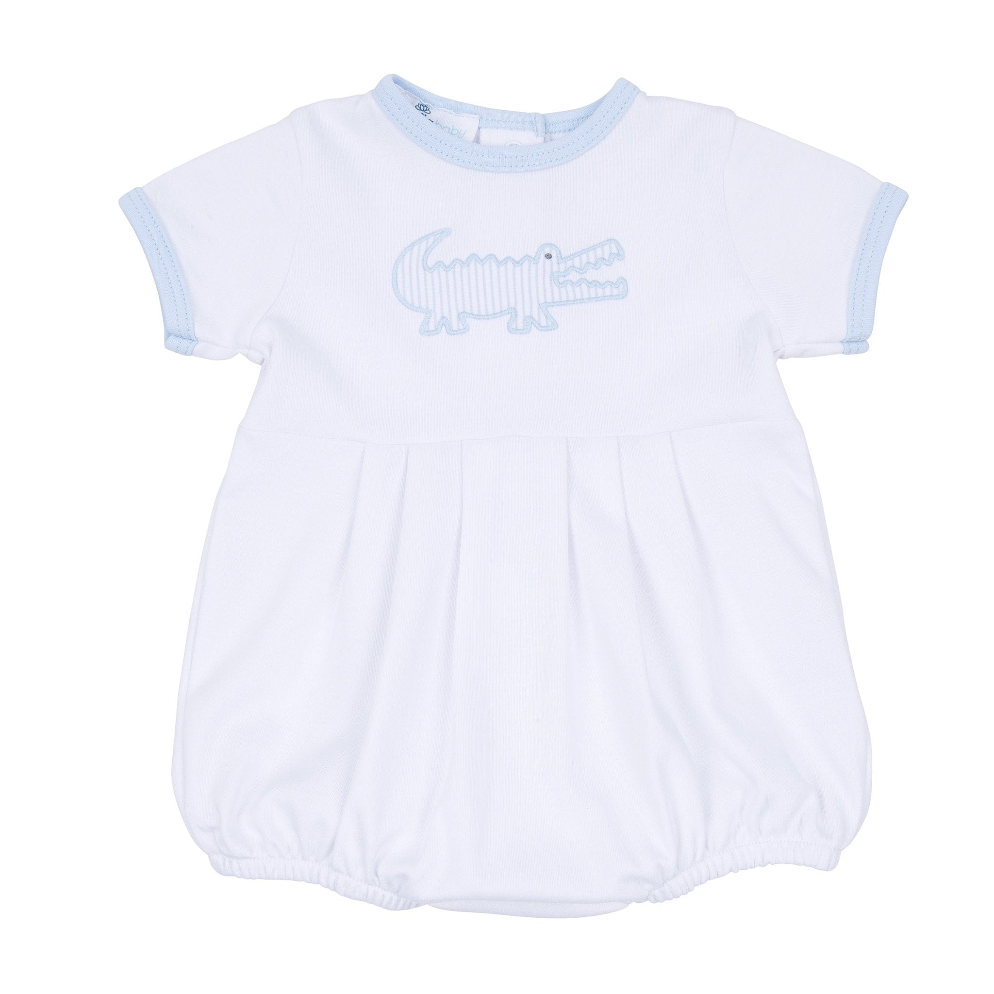 Gator Applique Bubble - Light Blue - Magnolia BabyBubble