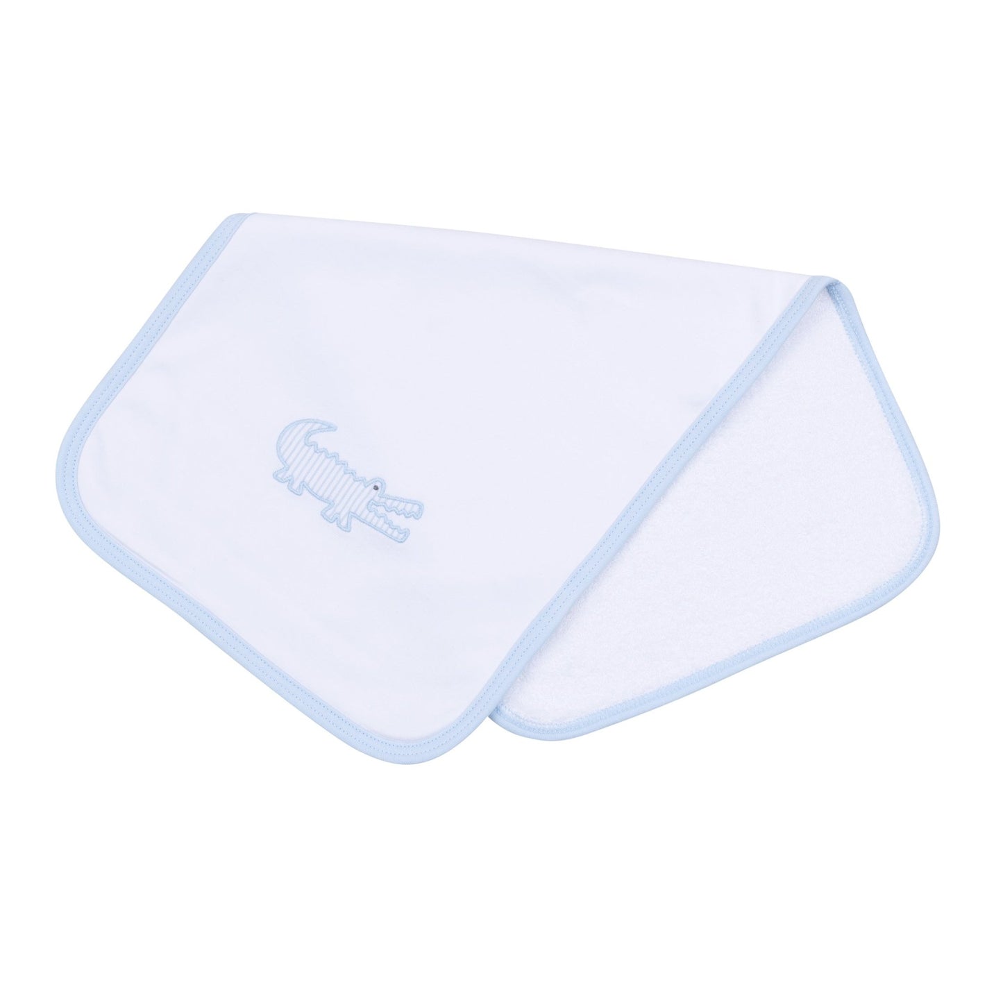 Gator Applique Burp Cloth - Light Blue - Magnolia BabyBurp Cloth