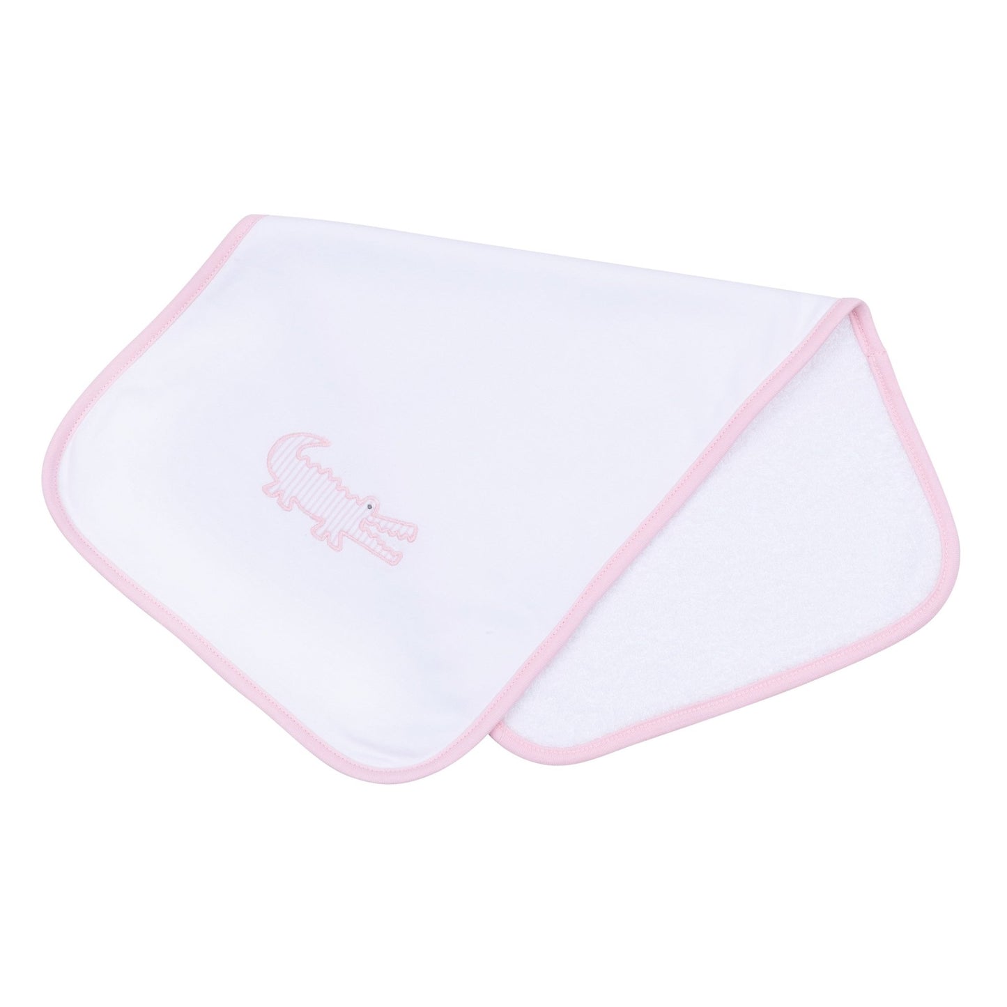 Gator Applique Burp Cloth - Pink - Magnolia BabyBurp Cloth