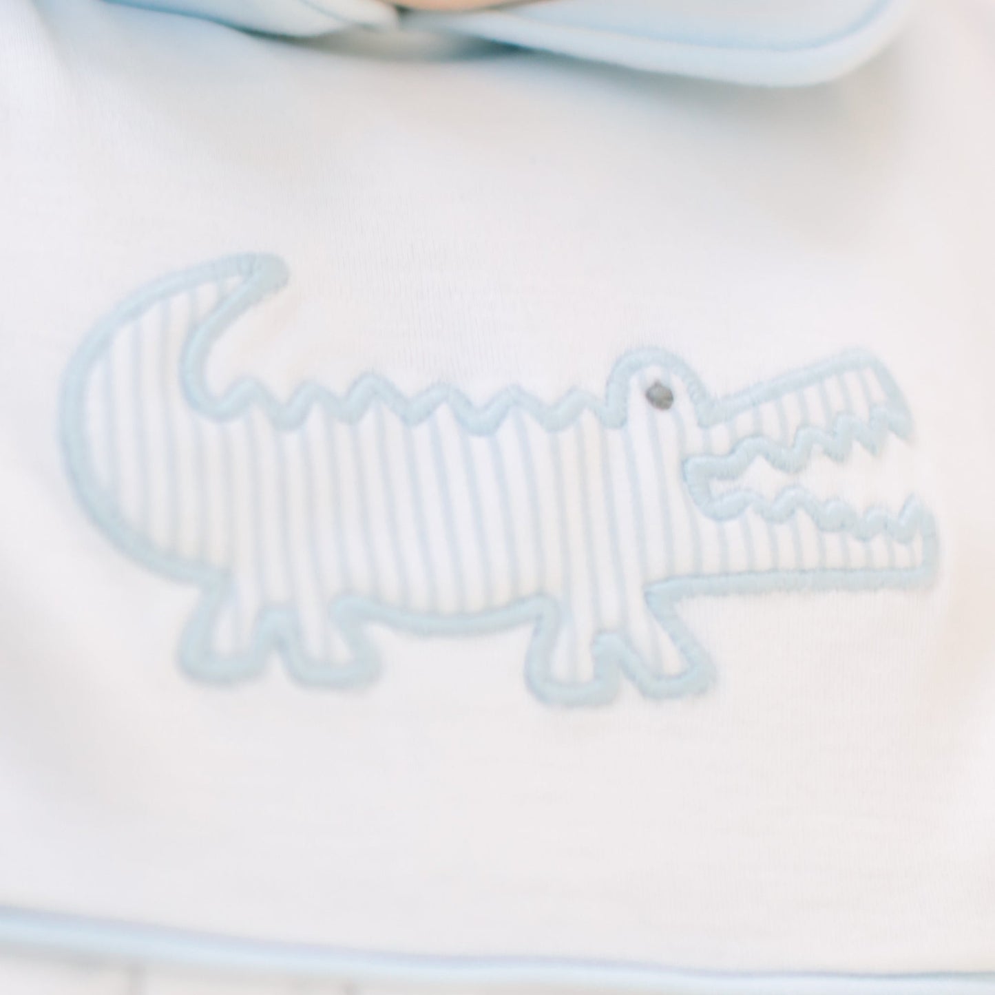Gator Applique Collared Bubble - Light Blue - Magnolia BabyBubble