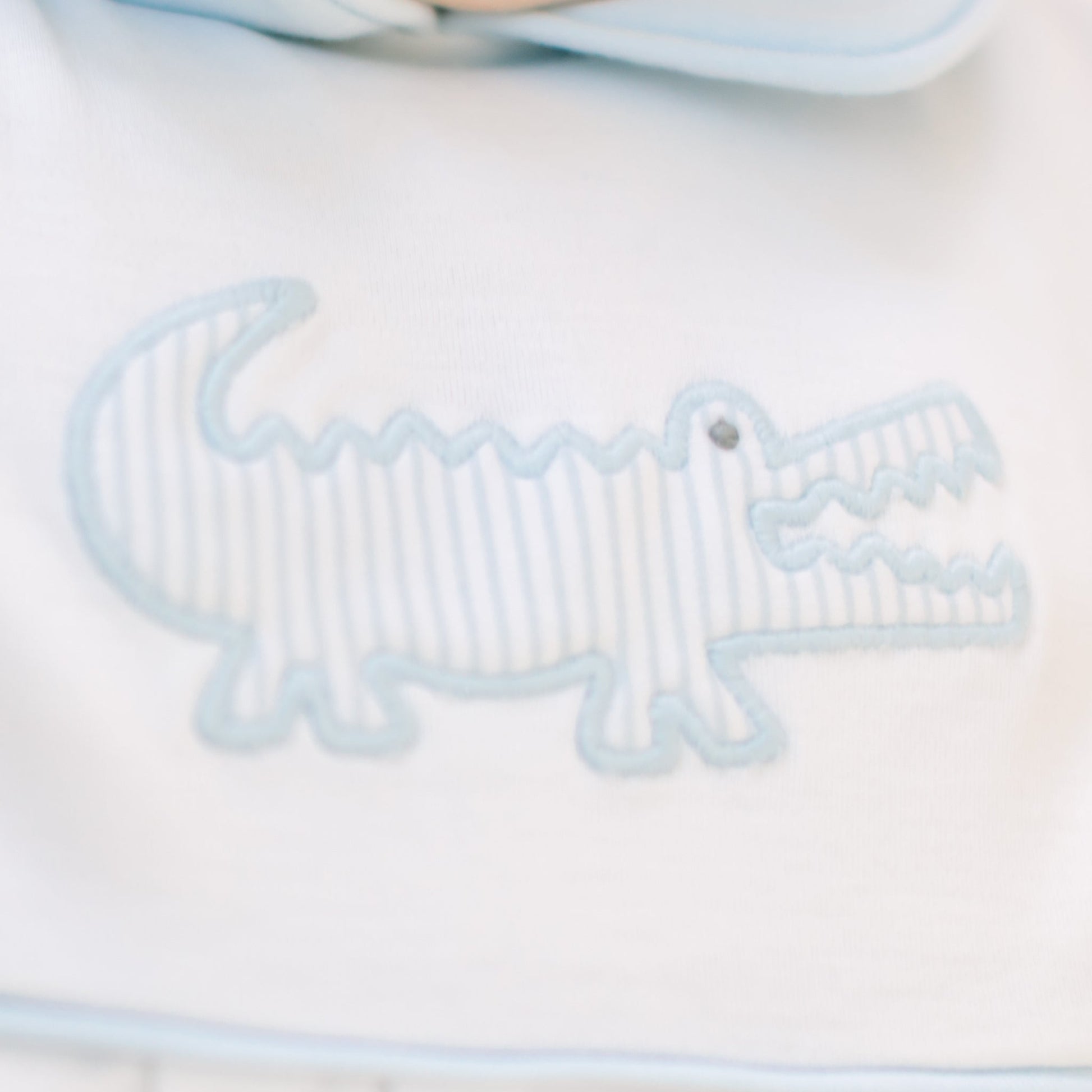 Gator Applique Collared Bubble - Light Blue - Magnolia BabyBubble