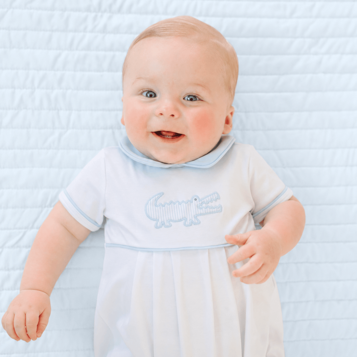 Magnolia Baby_Gator Applique Collared Bubble - Light Blue_4