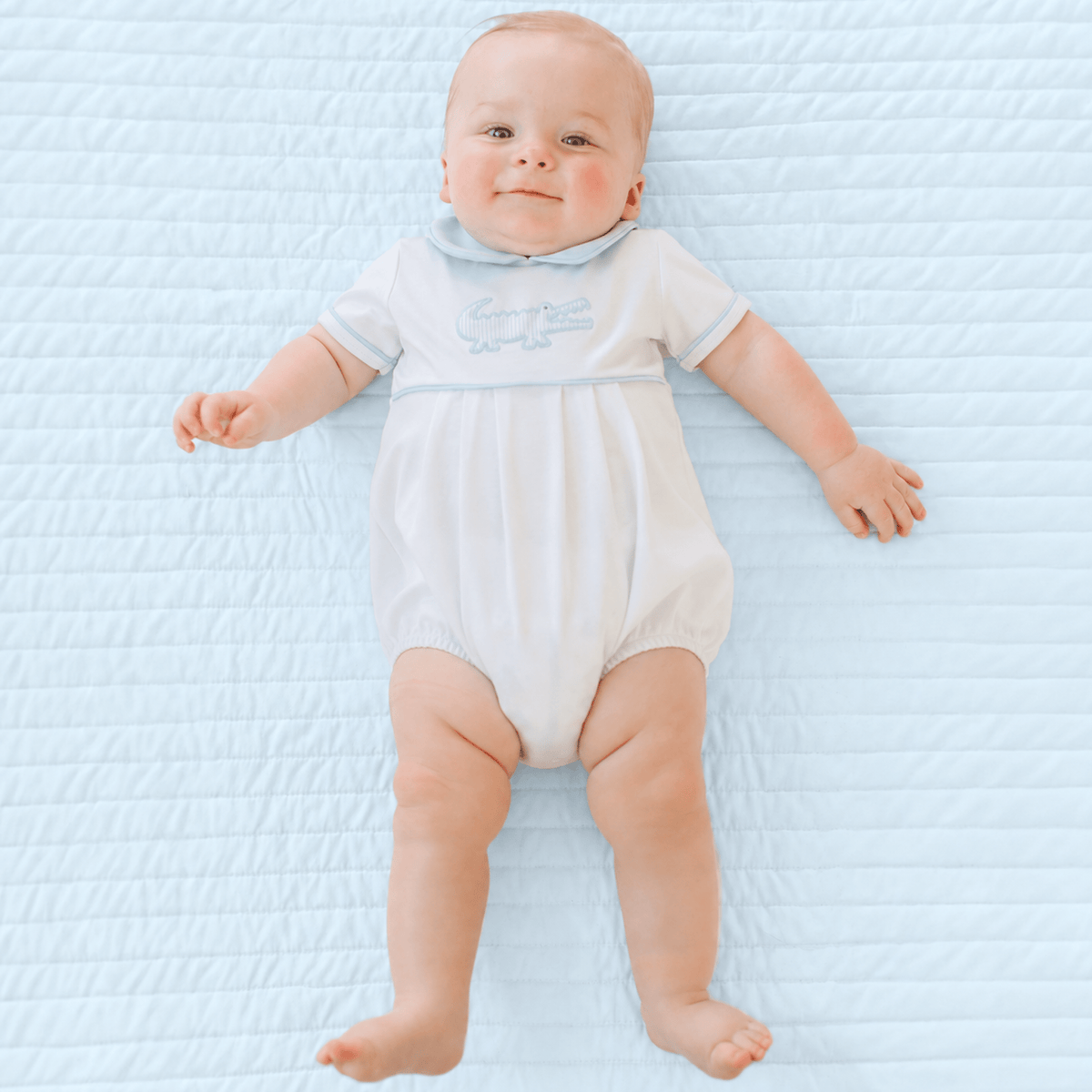 Magnolia Baby_Gator Applique Collared Bubble - Light Blue_2