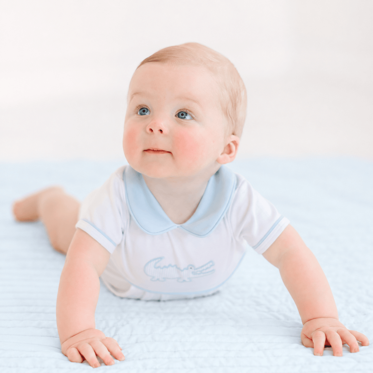 Magnolia Baby_Gator Applique Collared Bubble - Light Blue_7