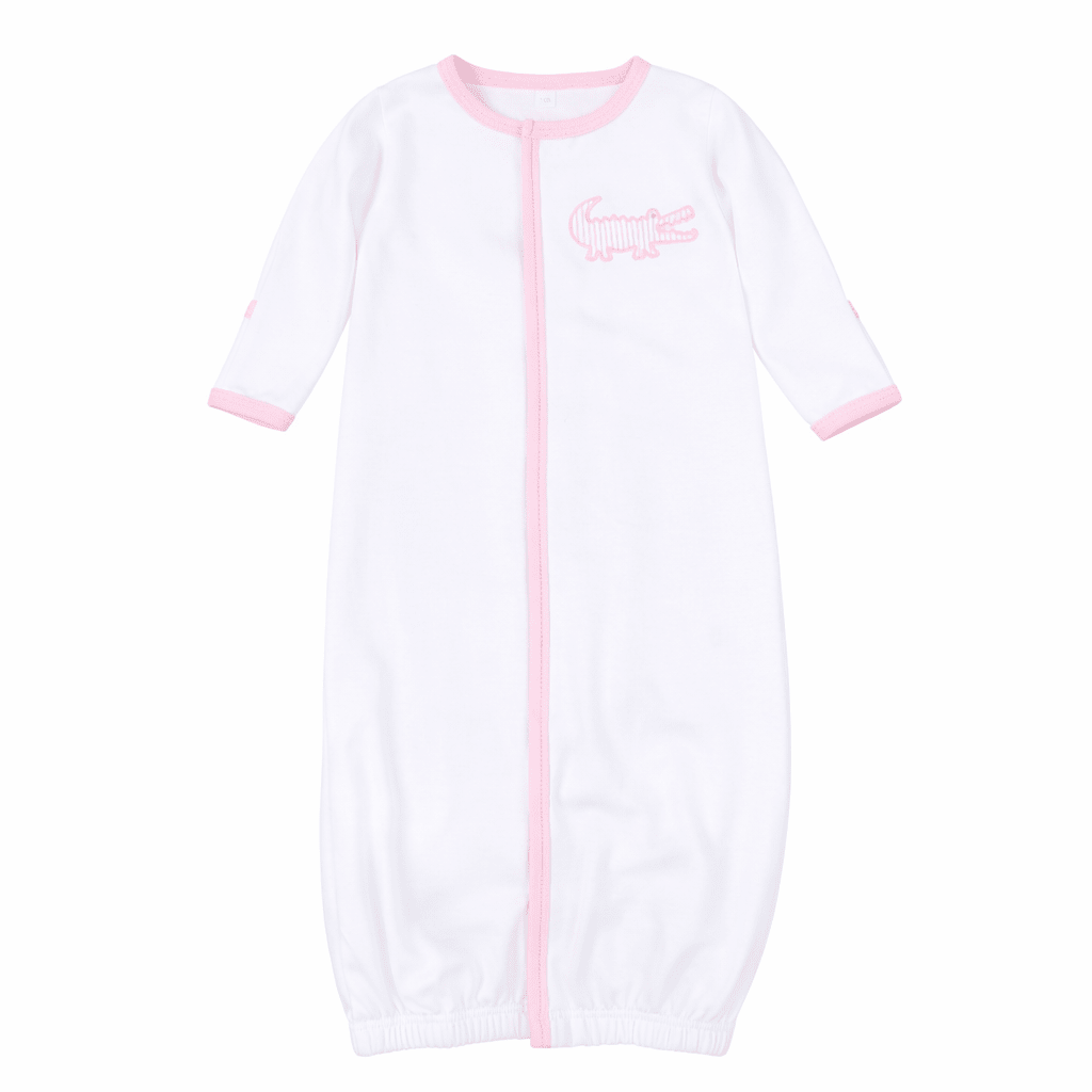 Gator Applique Converter - Pink - Magnolia BabyConverter Gown