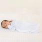 Gator Applique Gathered Gown - Light Blue - Magnolia BabyGown