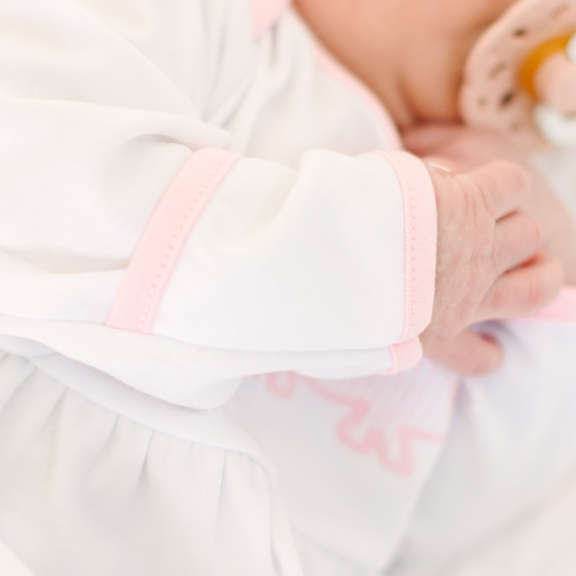 Gator Applique Gathered Gown - Pink - Magnolia BabyGown