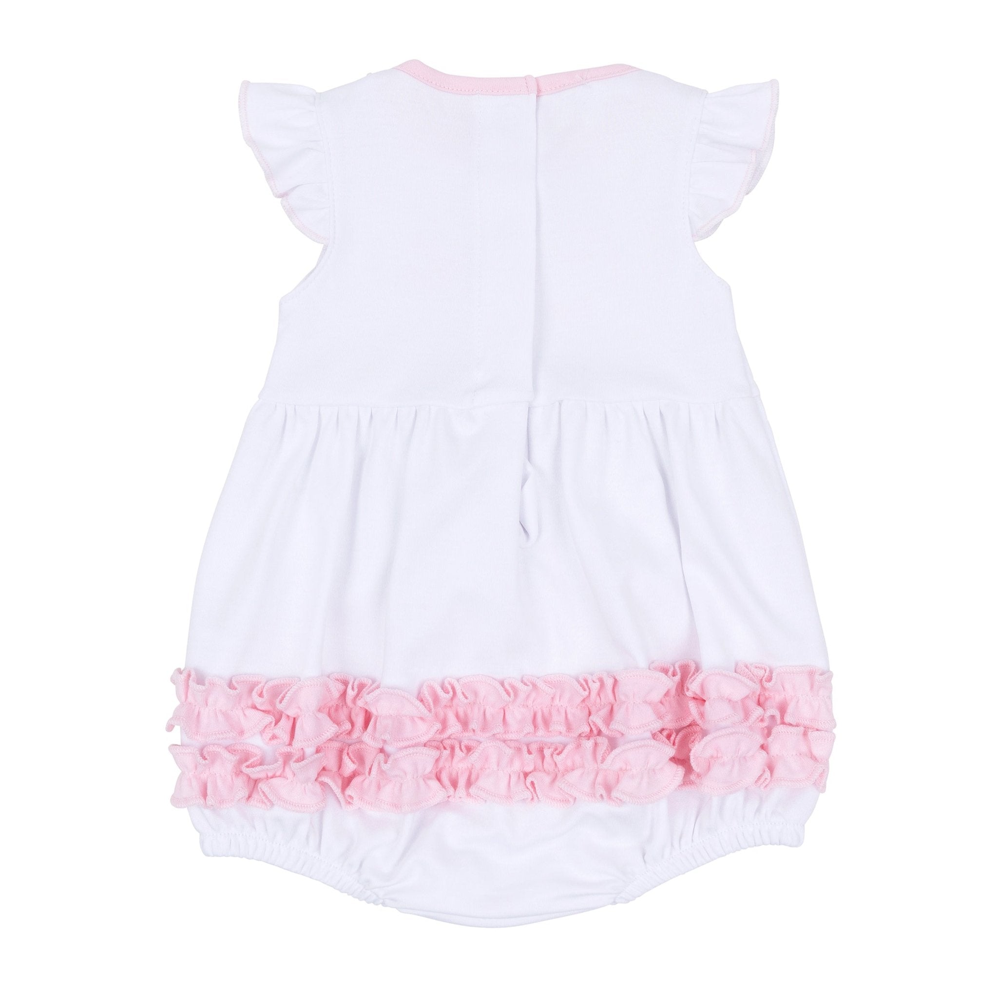 Gator Applique Ruffle Bubble - Pink - Magnolia BabyBubble