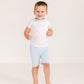 Gator Applique Short Pajamas - Light Blue - Magnolia BabyShort Pajamas