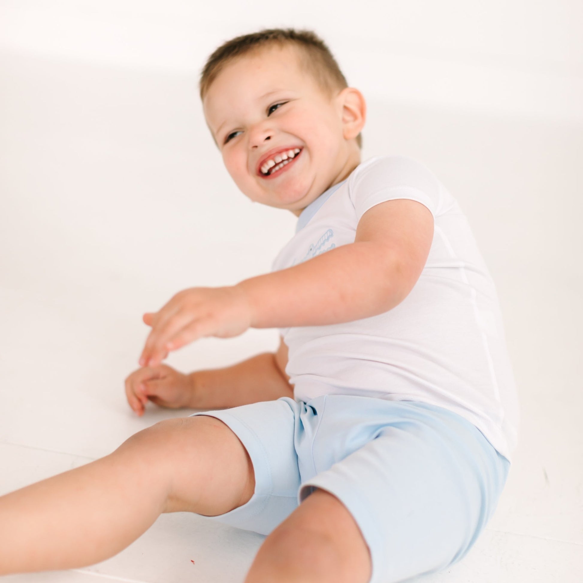 Gator Applique Short Pajamas - Light Blue - Magnolia BabyShort Pajamas